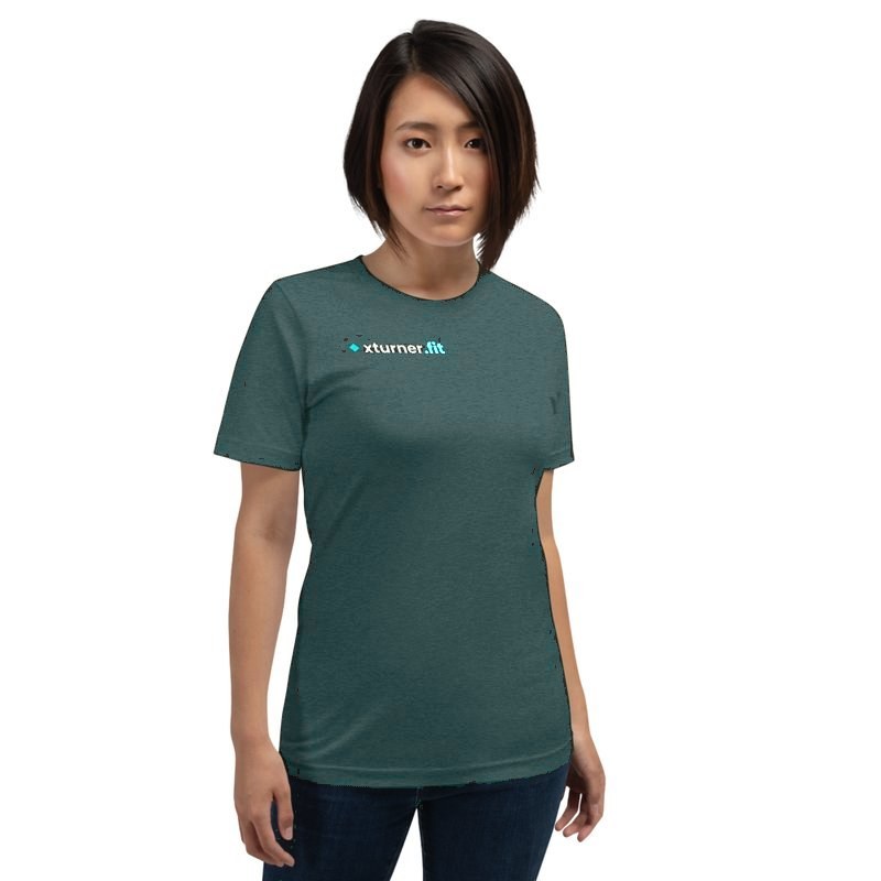 Custom Tee — xturner.fit forest tee, left-chest logo